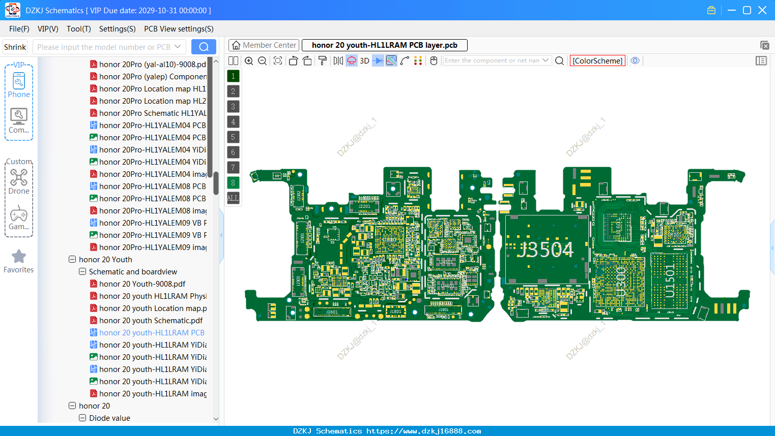 Honor 20 Youth-HL1LRAM PCB Layer